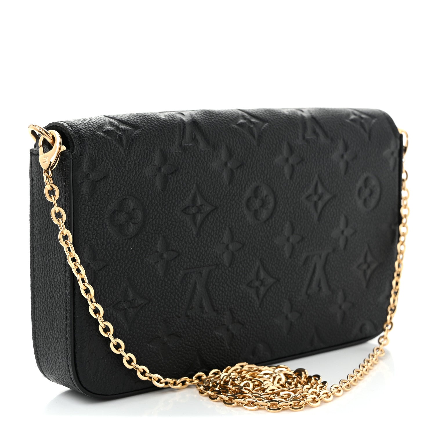 Louis Vuitton Empreinte Pochette Felicie Chain Wallet Black 3 of 9