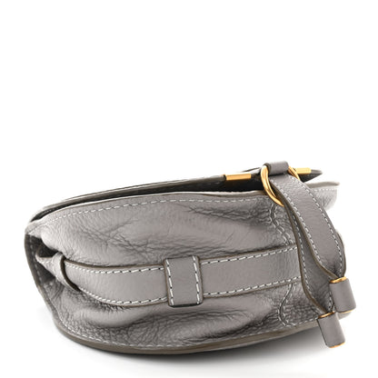 Chloe Grained Calfskin Small Marcie Saddle Bag Cashmere Grey 4 of 10