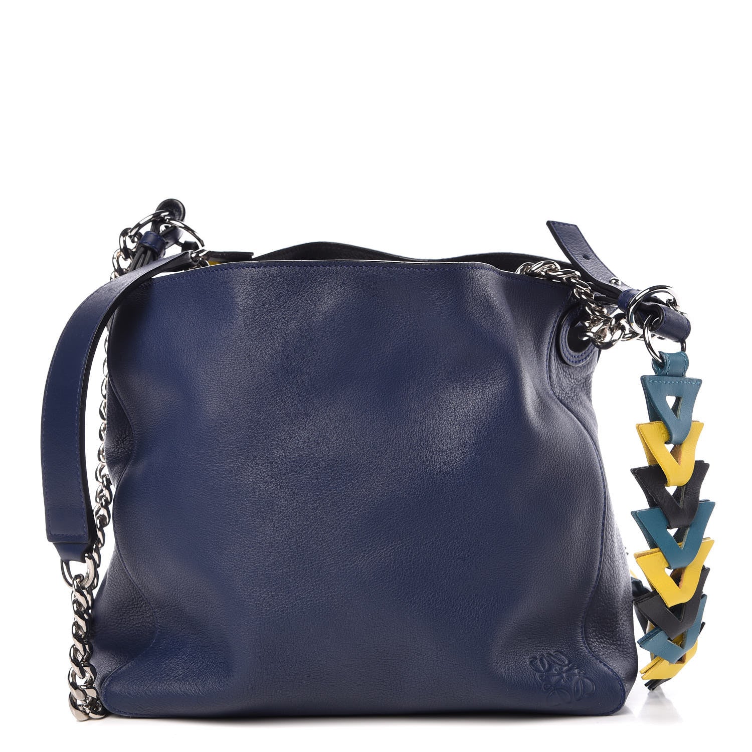 Loewe Calfskin V Bucket Bag Blue 4 of 12