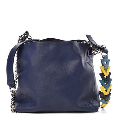 Loewe Calfskin V Bucket Bag Blue 4 of 12