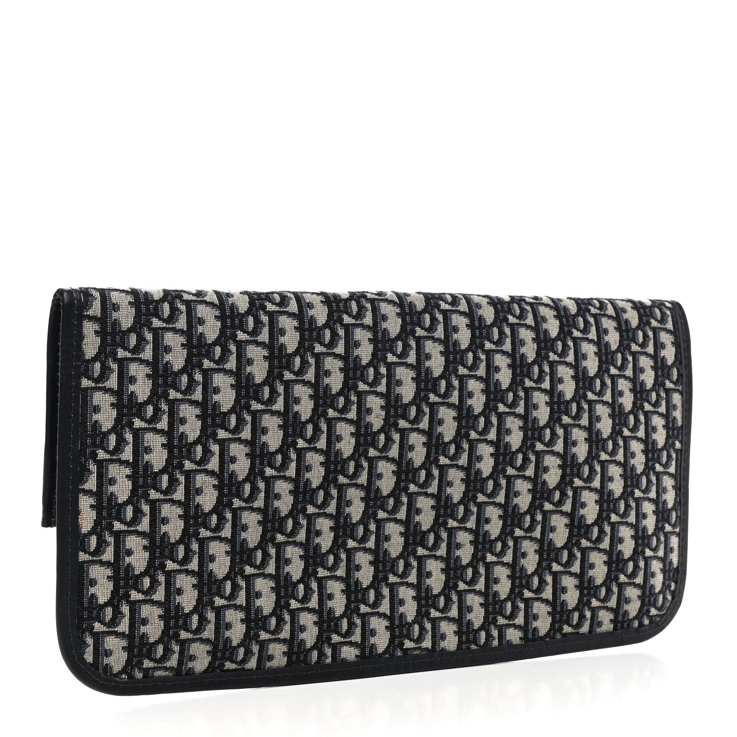 Christian Dior Oblique Fold Over Clutch Blue 3 of 9