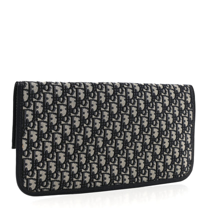Christian Dior Oblique Fold Over Clutch Blue 3 of 9