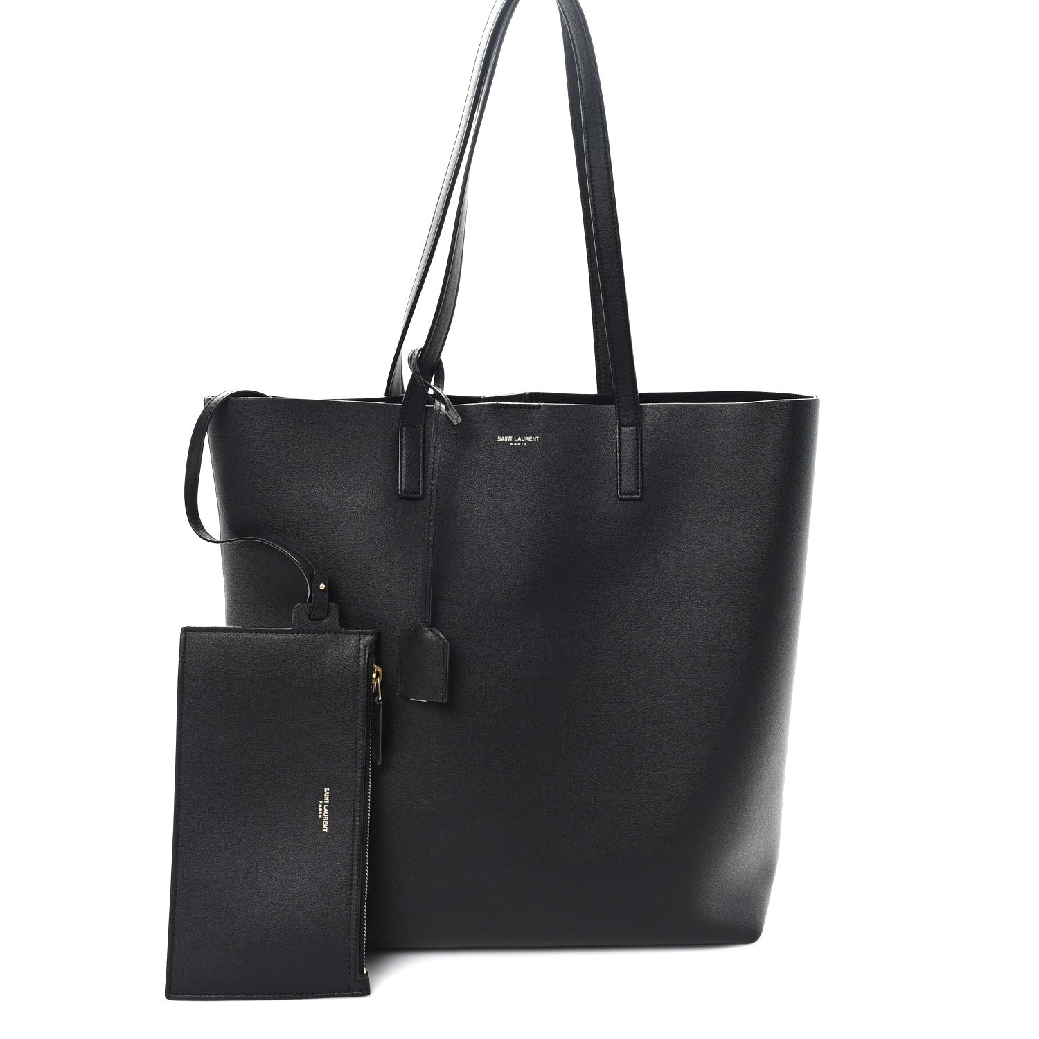 Saint Laurent Calfskin North-South Shopping Tote Black 3 of 12
