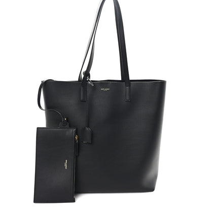 Saint Laurent Calfskin North-South Shopping Tote Black 3 of 12