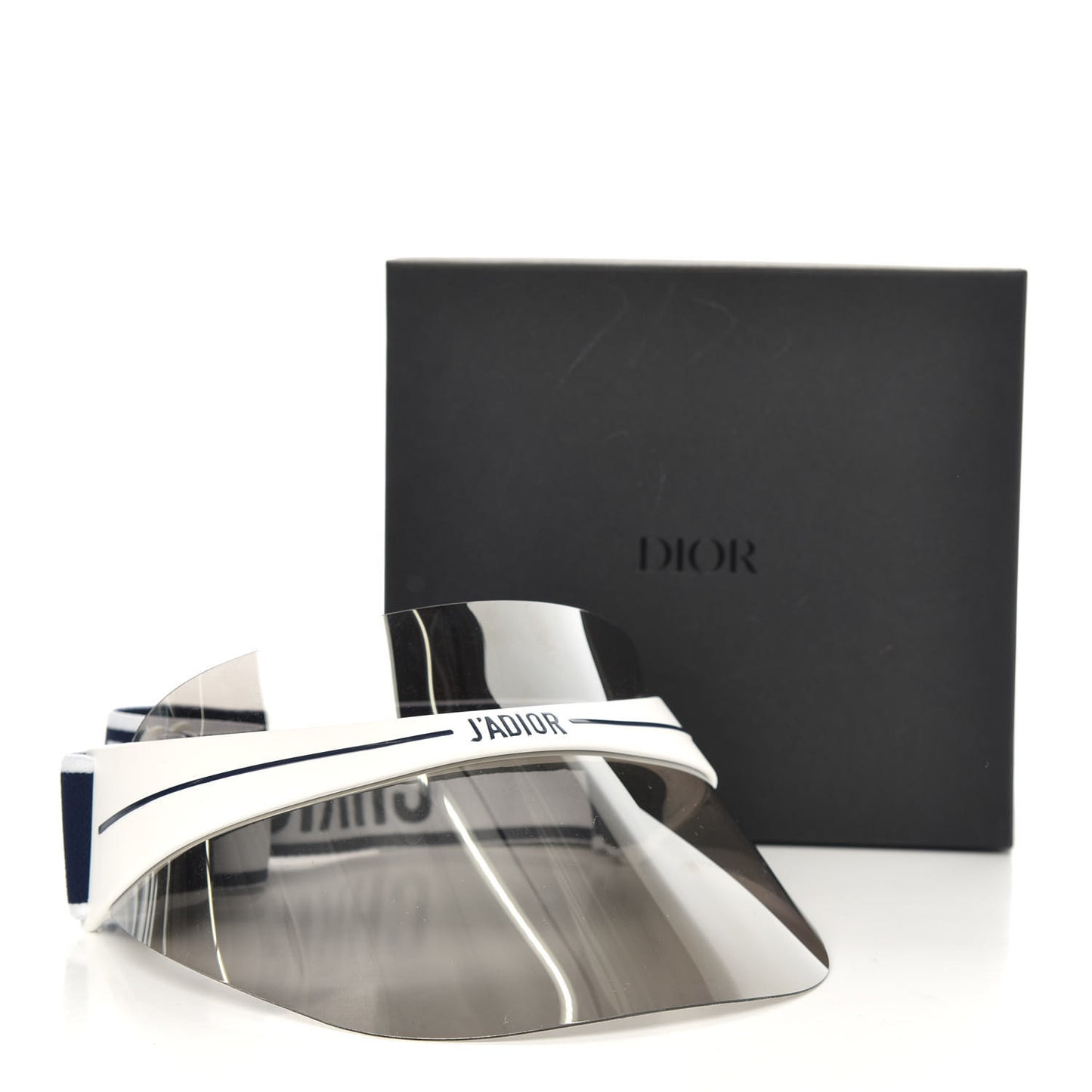 Mirrored DiorClub1 Sun Visor Silver
