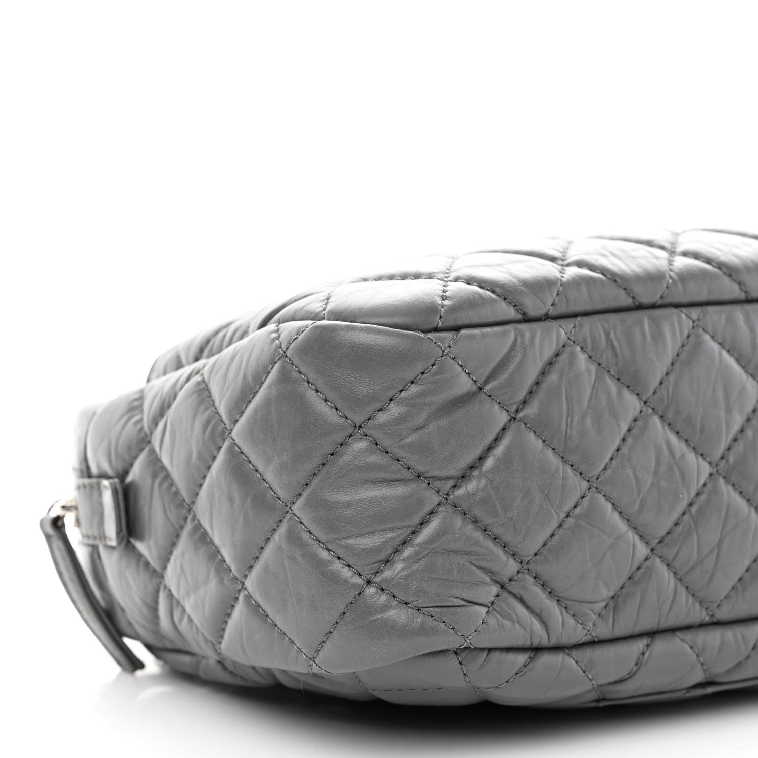 Chanel Aged Calfskin Quilted Medium Reissue Camera Case Grey 9 of 10
