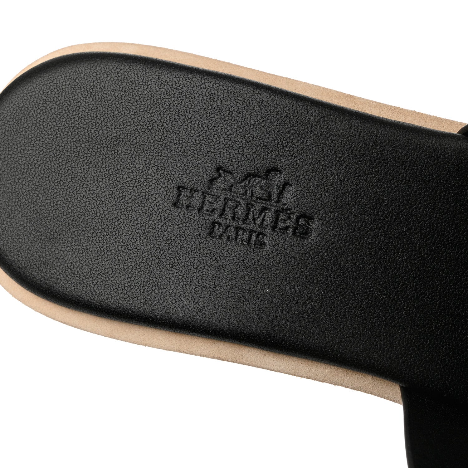 Hermes Calfskin Cork Eze 30 Sandals 38 Black 7 of 9