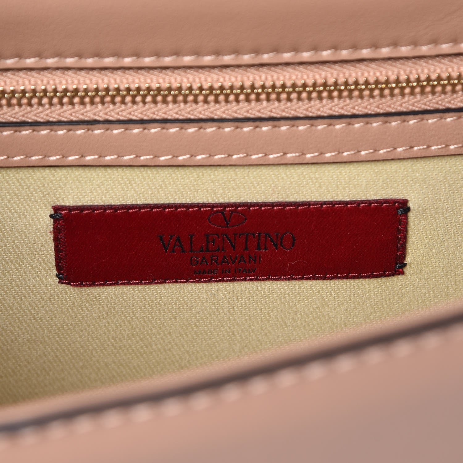 Valentino Garavani Vitello Medium Glam Lock Rockstud Flap Soft Noisette 8 of 8