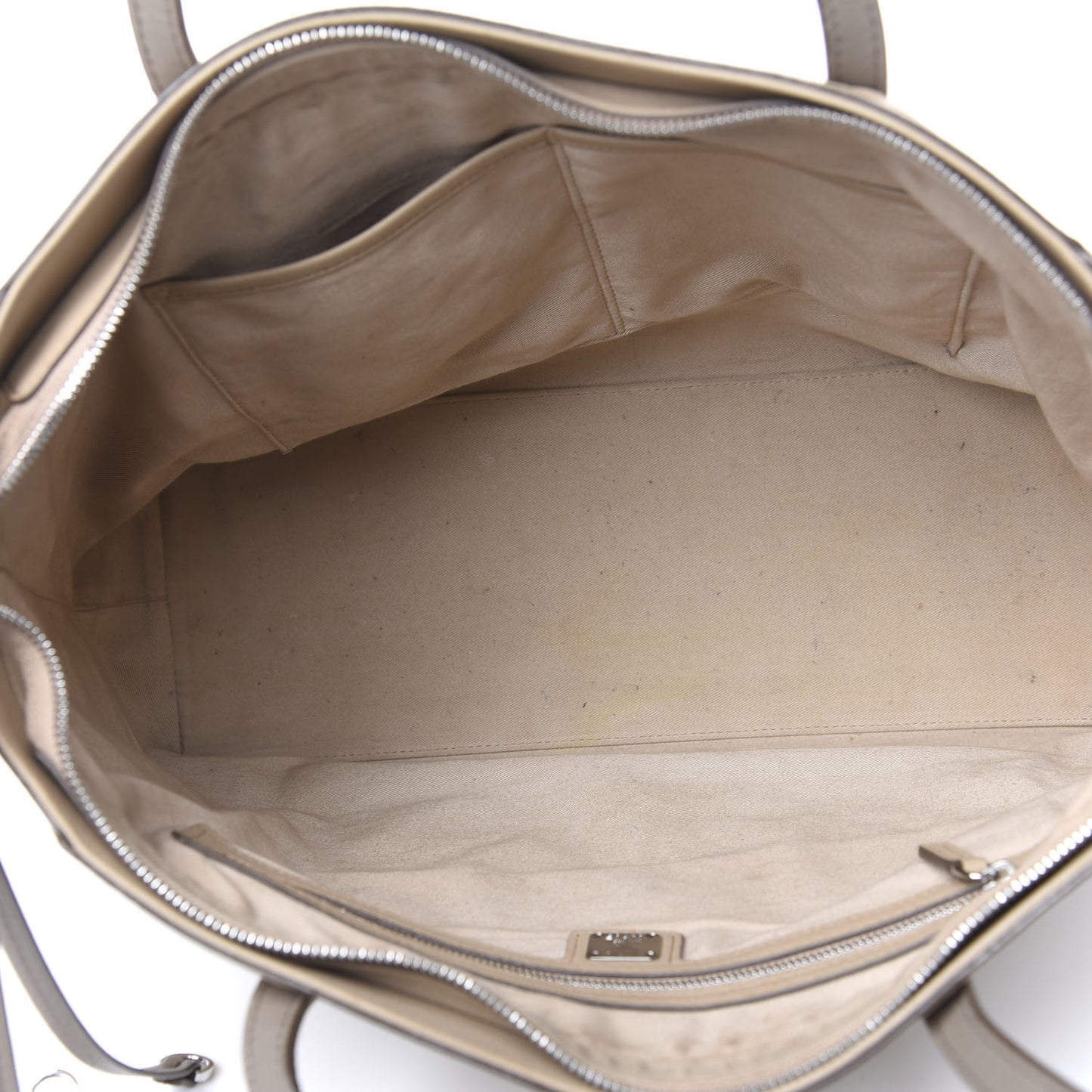 Calfskin Ottomar Monogram Medium Klara Top Zip Tote New Beige