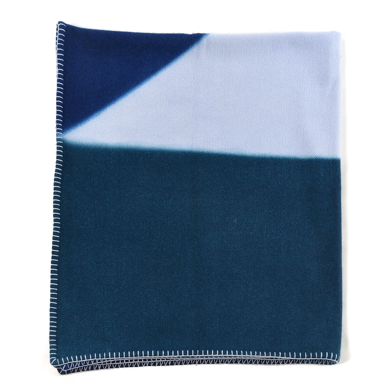 Hermes Cashmere Avalon Tangram Blanket Indigo Emeraude 4 of 4