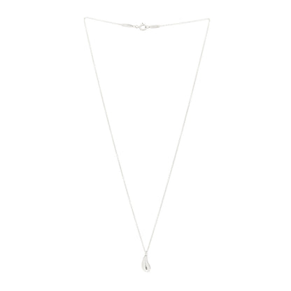 Tiffany Sterling Silver 12mm Elsa Peretti Tear Drop Pendant Necklace 2 of 4