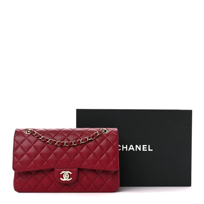 Chanel Caviar Quilted Medium Double Flap Dark Red 12 of 12