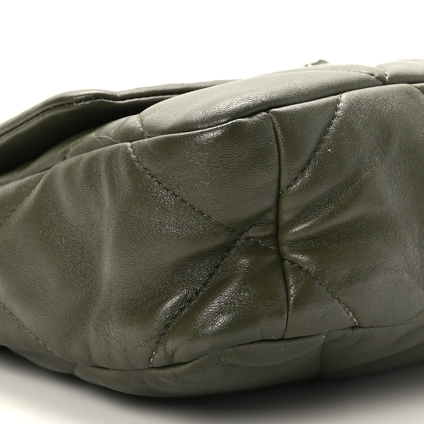Lambskin Quilted Medium Chanel 19 Flap Khaki
