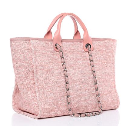Chanel Canvas Large Deauville Tote Pink 3 of 12