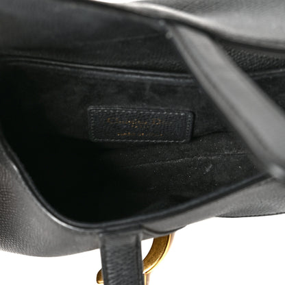 Christian Dior Grained Calfskin Mini Saddle Bag Black 4 of 11
