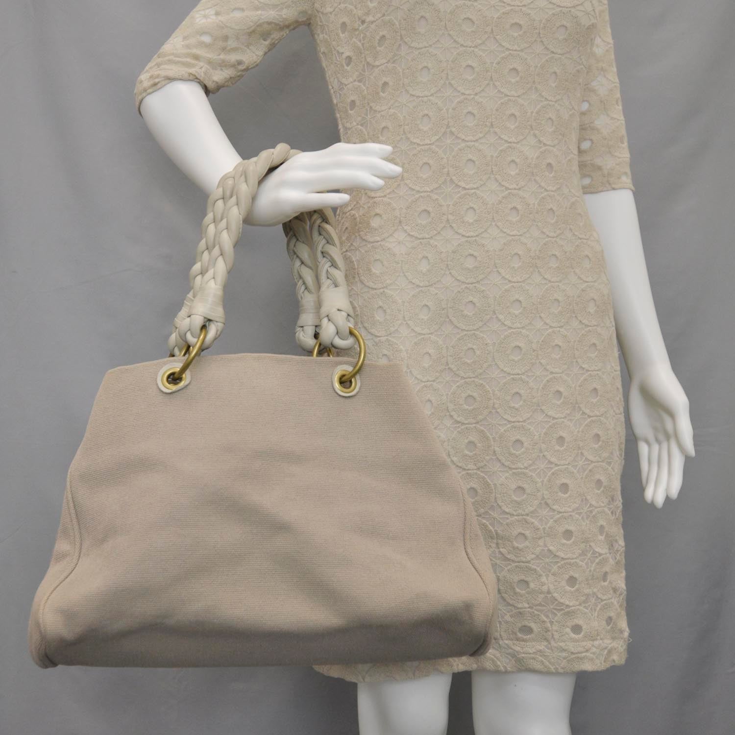 Bottega Veneta Canvas and Leather Tote 2 of 11