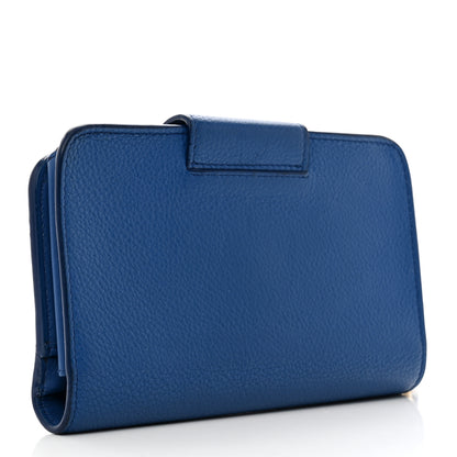 Prada Vitello Daino Metal Wristlet iPhone Case Bluette 3 of 9