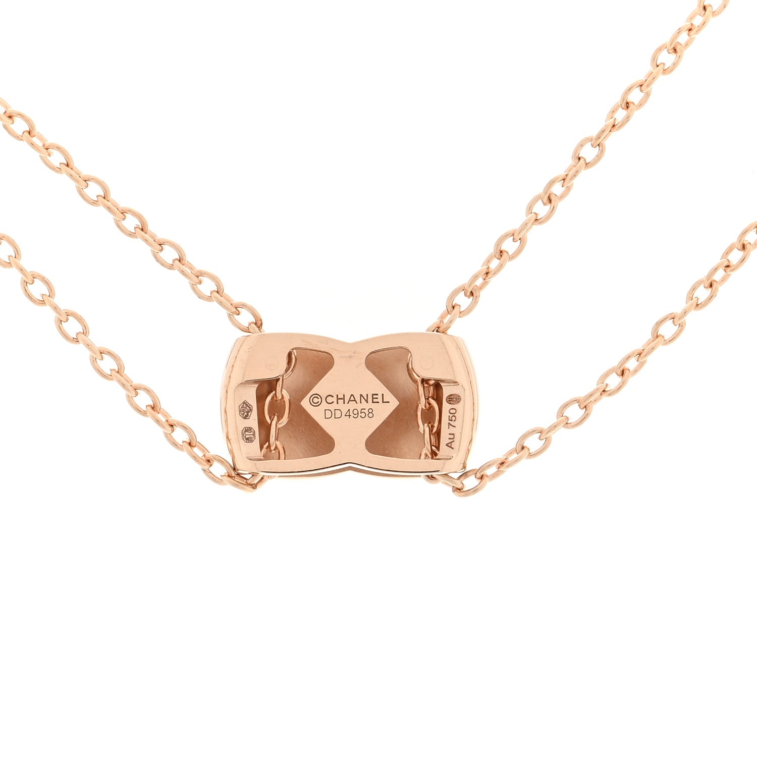 Chanel 18K Beige Gold Coco Crush Pendant Necklace 5 of 6