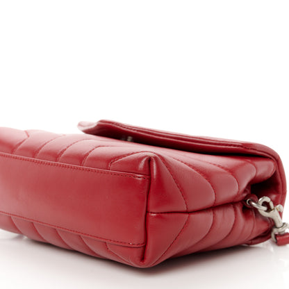 Saint Laurent Calfskin Y Quilted Monogram Toy Loulou Crossbody Bag New Lipstick 11 of 13