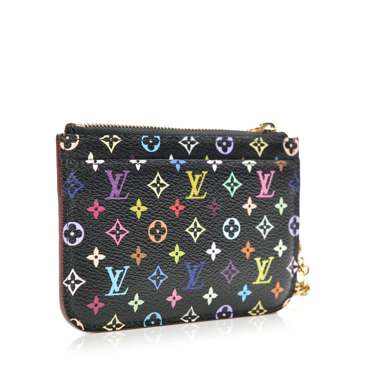 Louis Vuitton Monogram Multicolor Key Pouch Black Violet 3 of 6