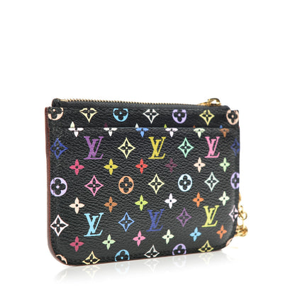 Louis Vuitton Monogram Multicolor Key Pouch Black Violet 3 of 6