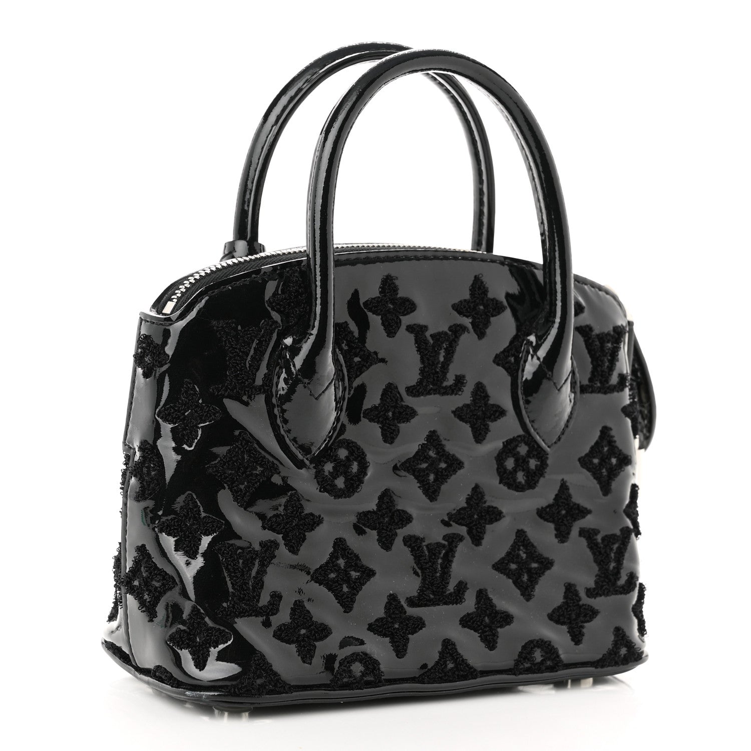 Louis Vuitton Patent Lambskin Fascination Lockit BB Black 2 of 8
