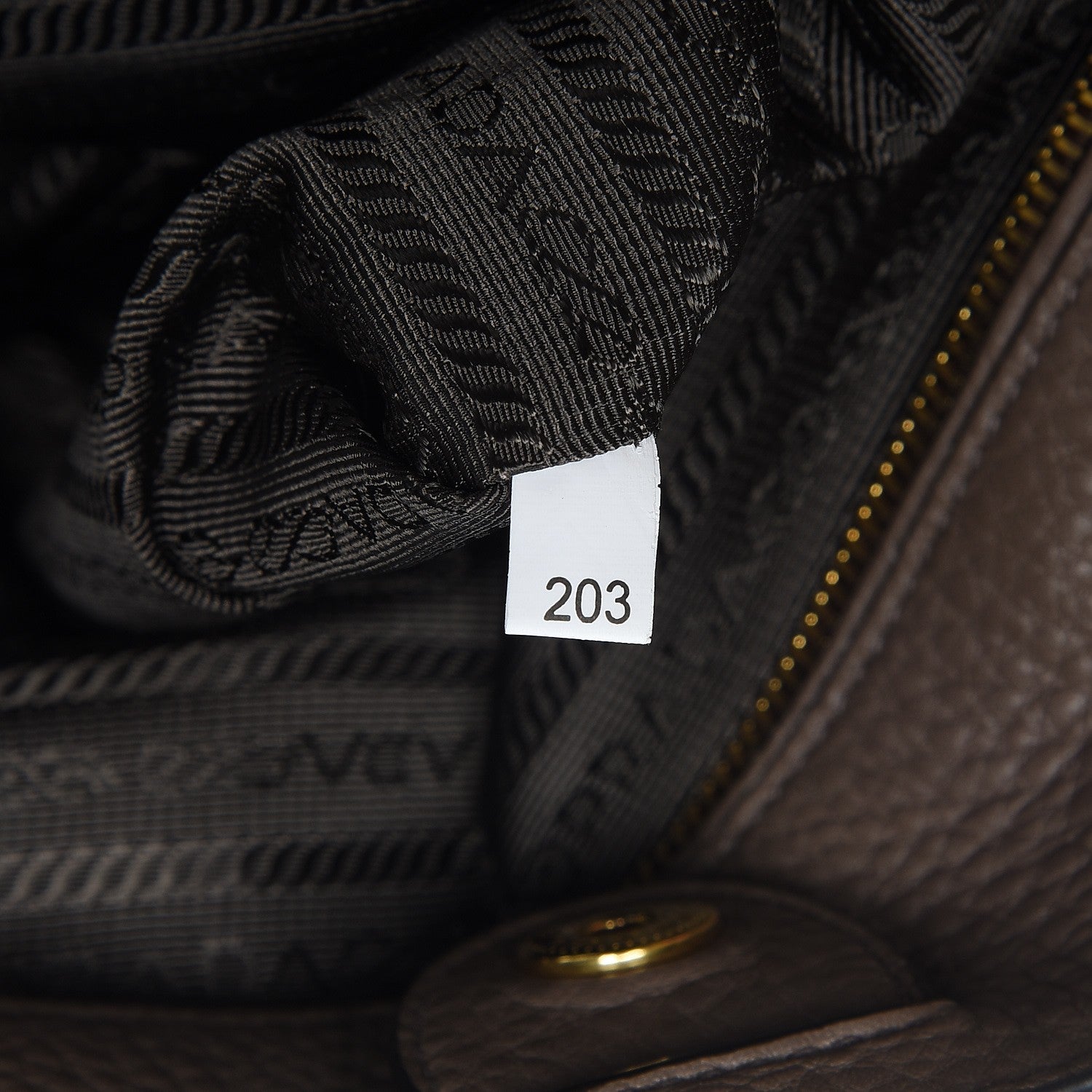 Prada Vitello Daino Shopping Tote Bambu 8 of 8