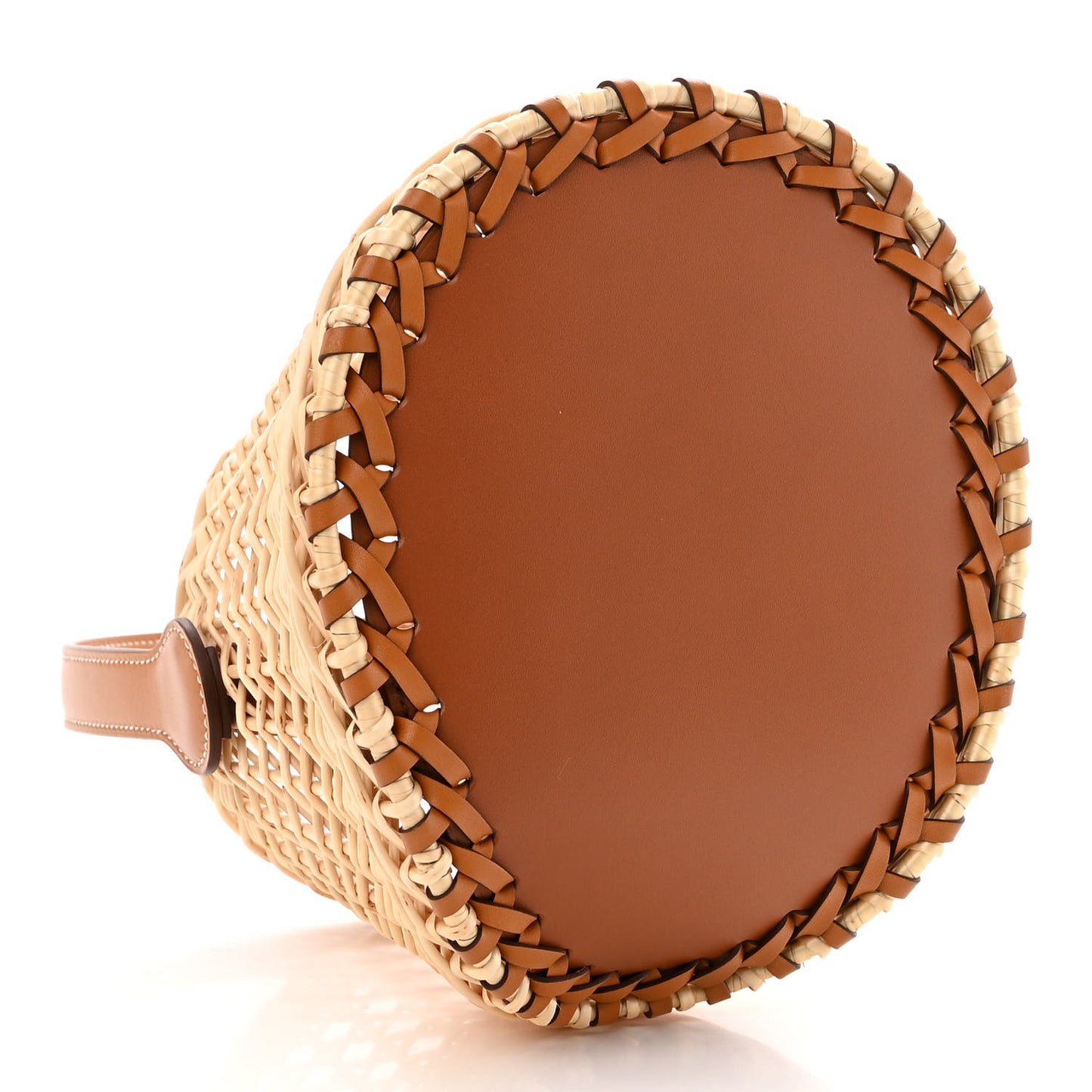 Butler Calfskin Wicker Sabot Picnic Bag Naturel Fauve