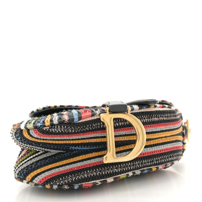 Christian Dior Canvas Embroidered Mini Saddle Bag Multicolor 4 of 11