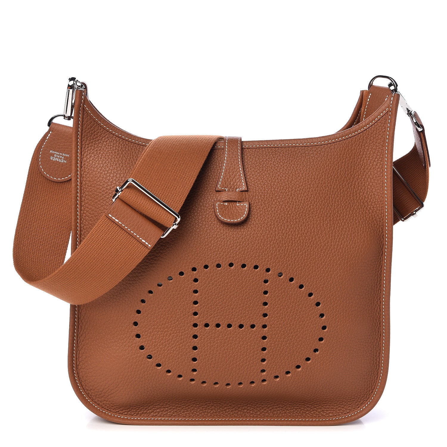 Hermes Taurillon Clemence Evelyne III PM Gold 1 of 11