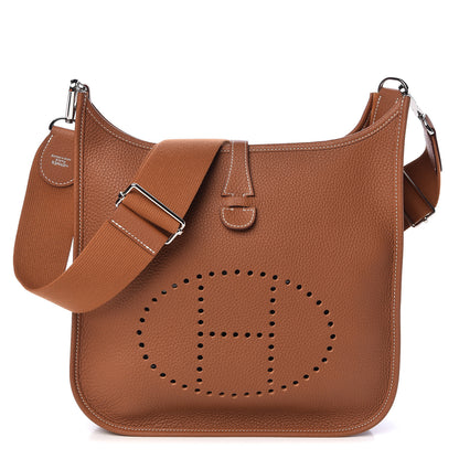 Hermes Taurillon Clemence Evelyne III PM Gold 1 of 11