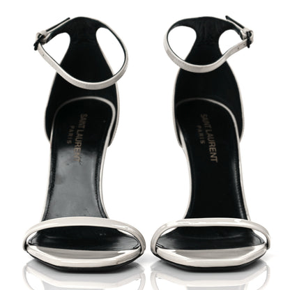 Saint Laurent Patent Calfskin 110 Opyum Sandals 36.5 Neutro 2 of 7