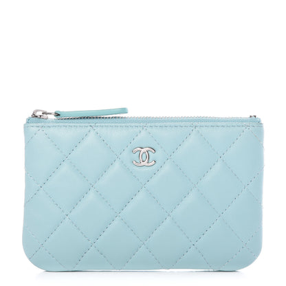 Chanel Lambskin Quilted Small Cosmetic Case Light Blue 1 of 10