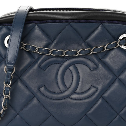 Chanel Calfskin Quilted Small Ballerine Camera Case Dark Blue 8 of 11