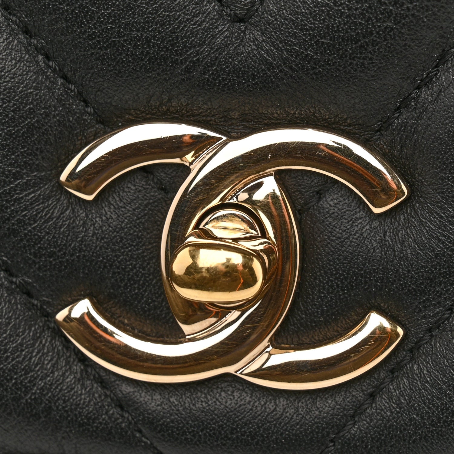 Chanel Calfskin Chevron Quilted Small Statement Flap Black 12 of 12