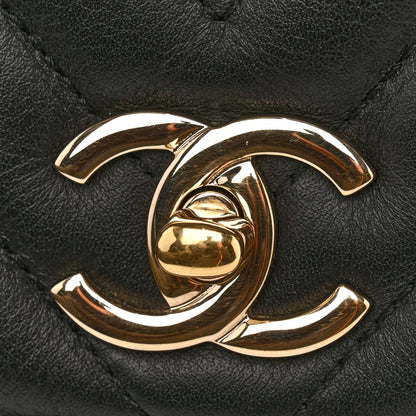 Chanel Calfskin Chevron Quilted Small Statement Flap Black 12 of 12