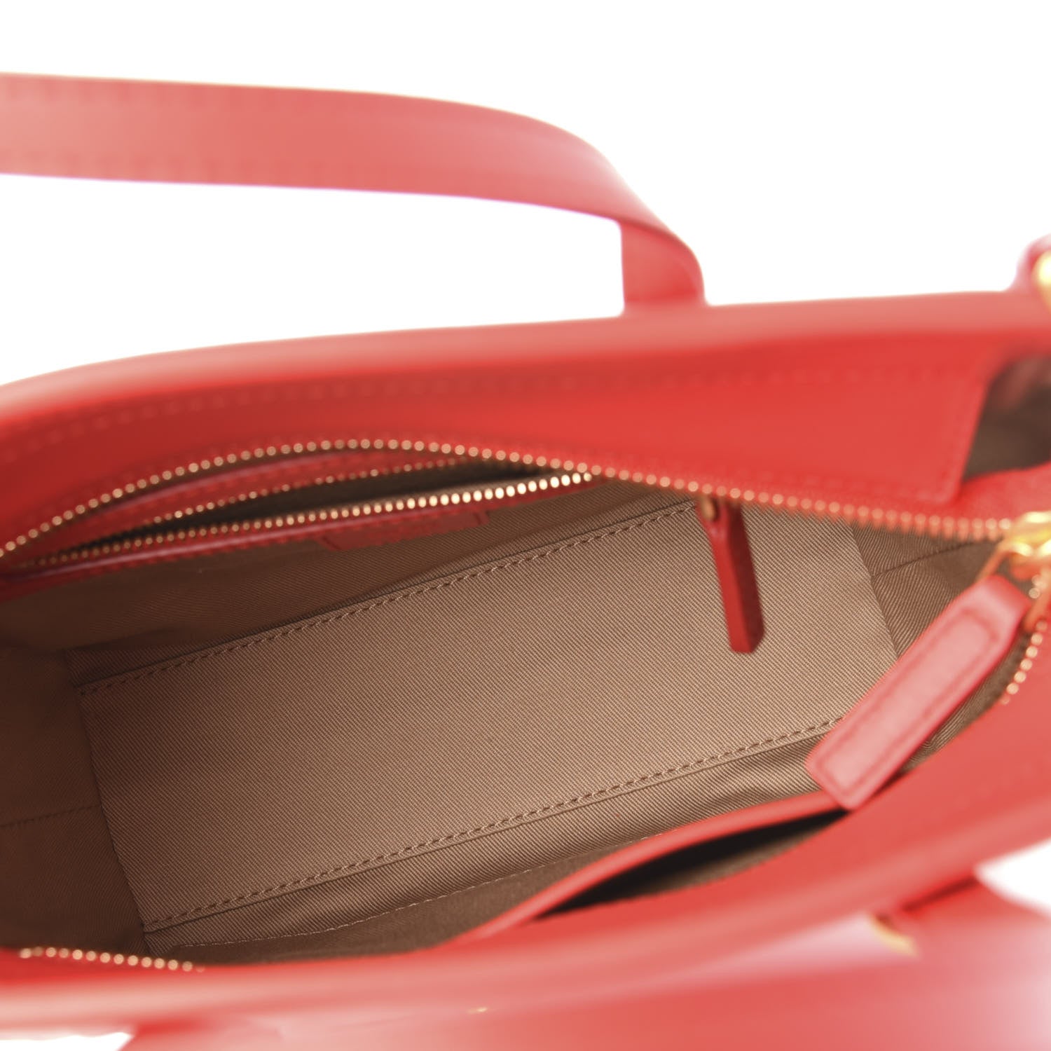 MCM Calfskin Monogram Mini Toni Tote Poppy Red 5 of 9