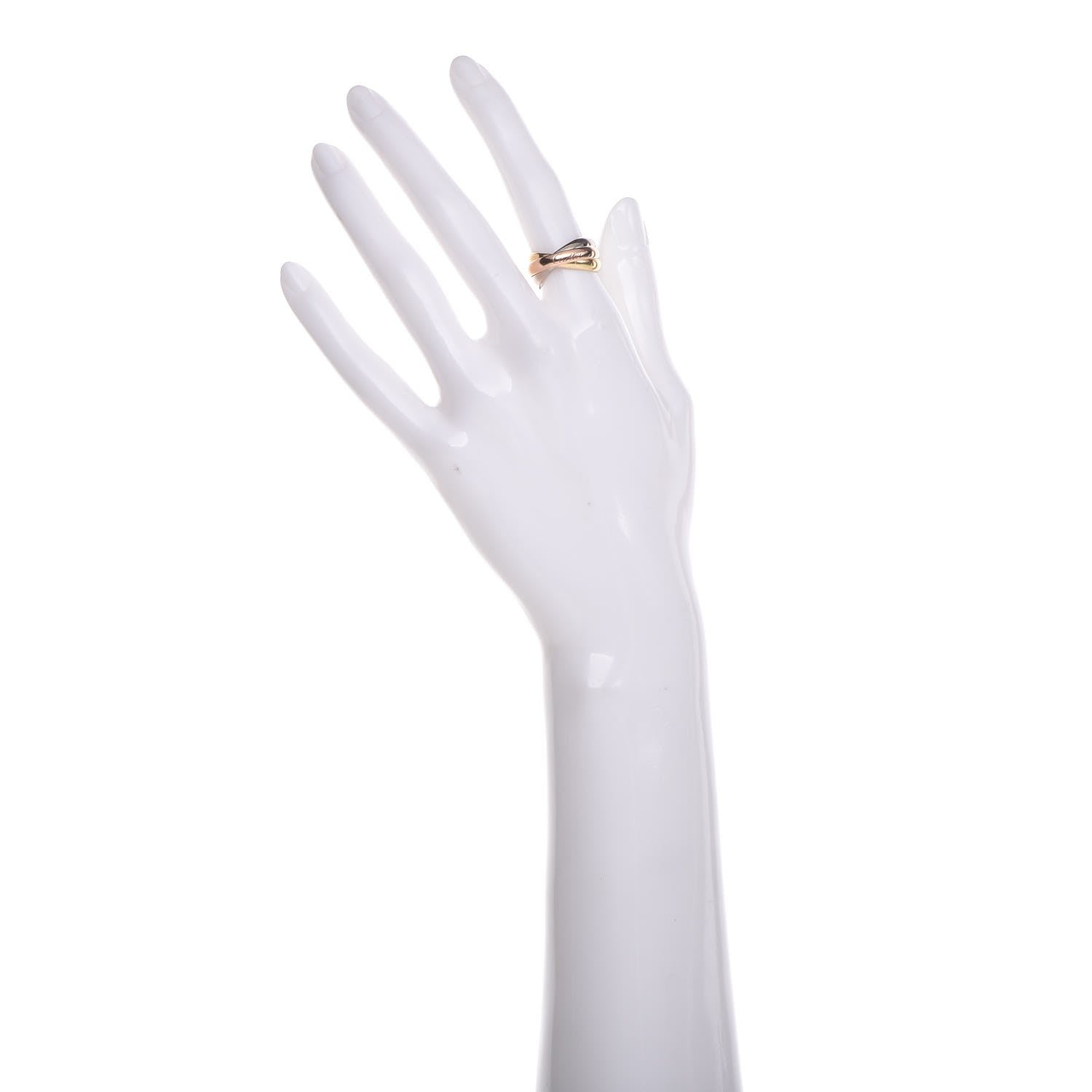 Cartier 18K Pink Yellow White Gold Classic Trinity Ring 52 6 2 of 7