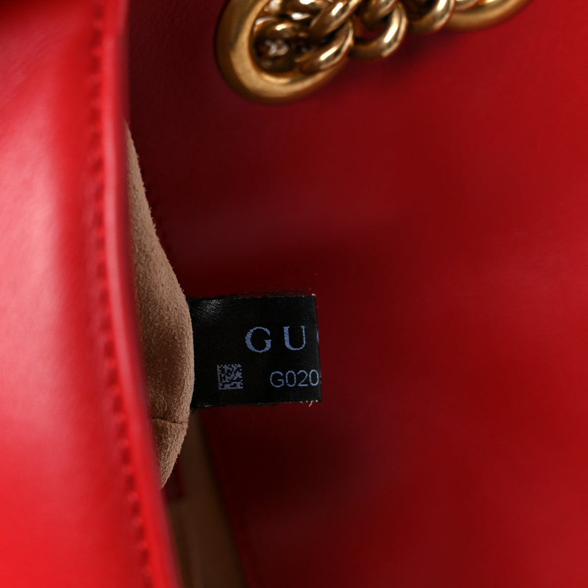 Gucci Calfskin Matelasse Mini GG Marmont Shoulder Bag Hibiscus Red 8 of 11