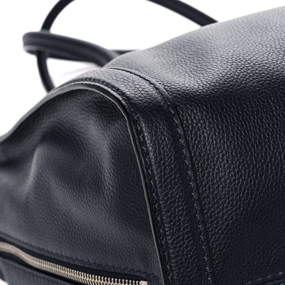 Alexander McQueen Pebbled Calfskin Large Skull Padlock Zip Around Tote Navy 11 of 17