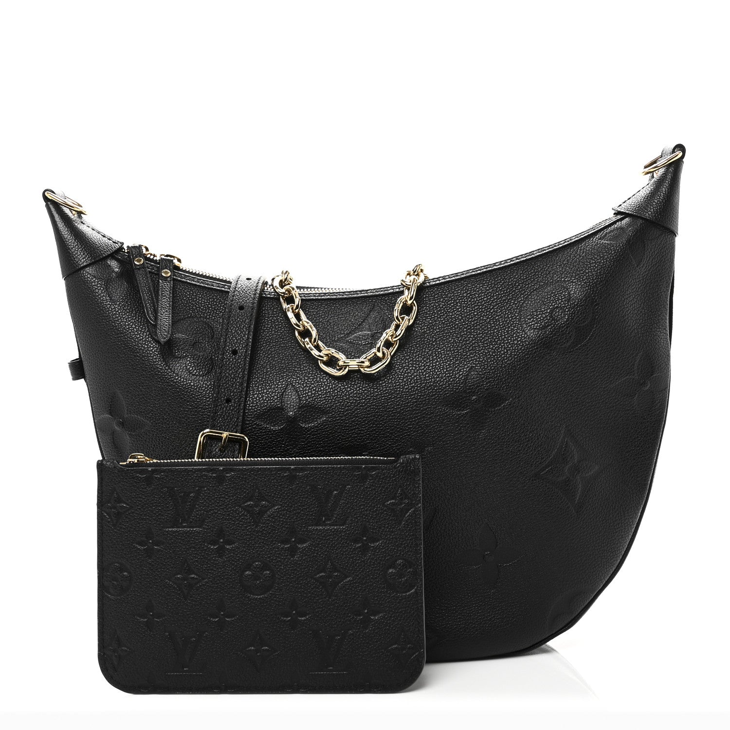Louis Vuitton Empreinte Monogram Giant Loop Hobo Black 3 of 10