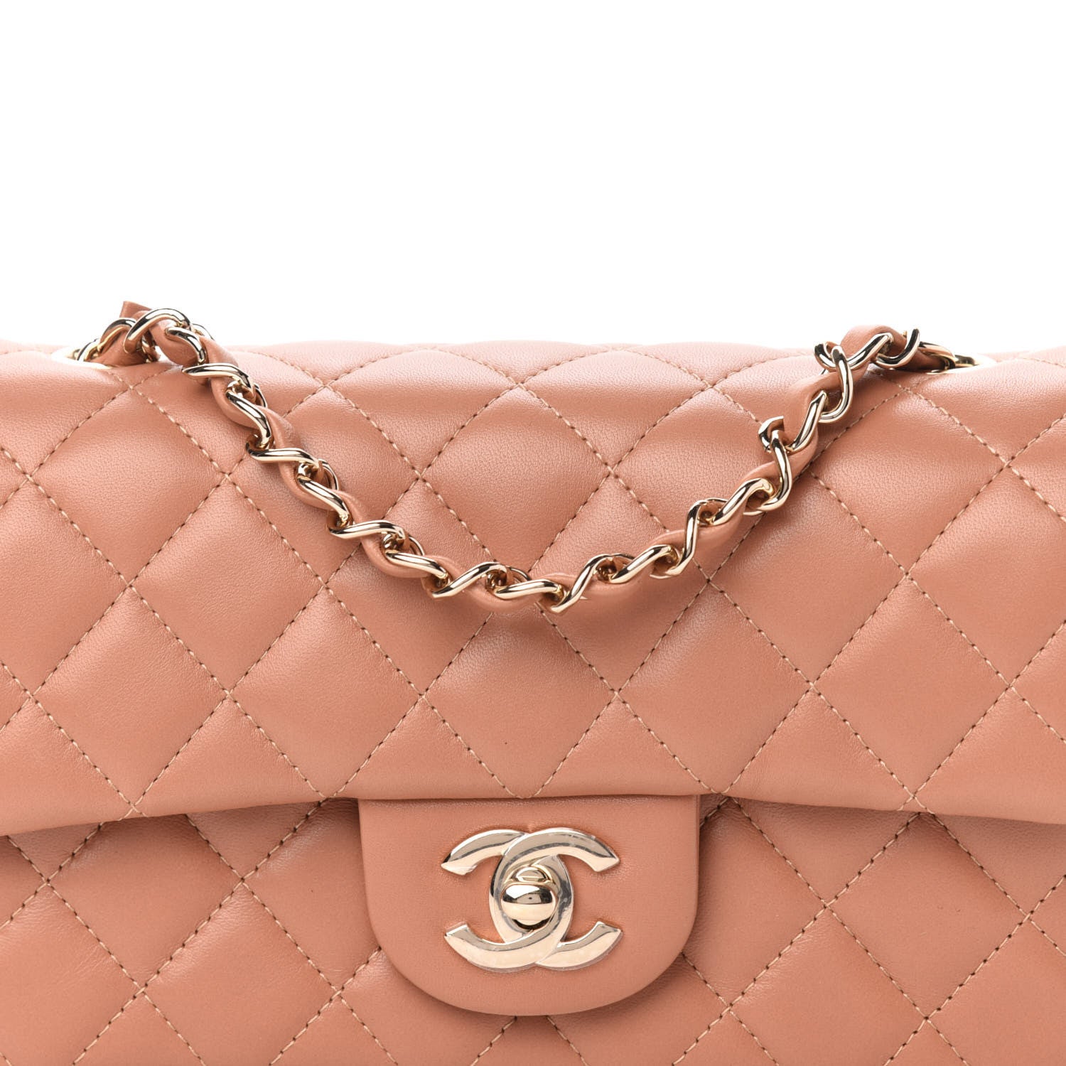 Chanel Lambskin Quilted Mini Rectangular Flap Brown 10 of 11