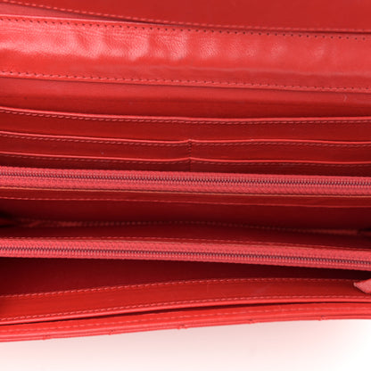 Chanel Lambskin Quilted Chain Clutch Flap Red 5 of 14