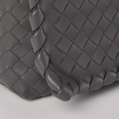 Bottega Veneta Nappa Intrecciato Dahlia Clutch Crossbody Light Grey 9 of 13
