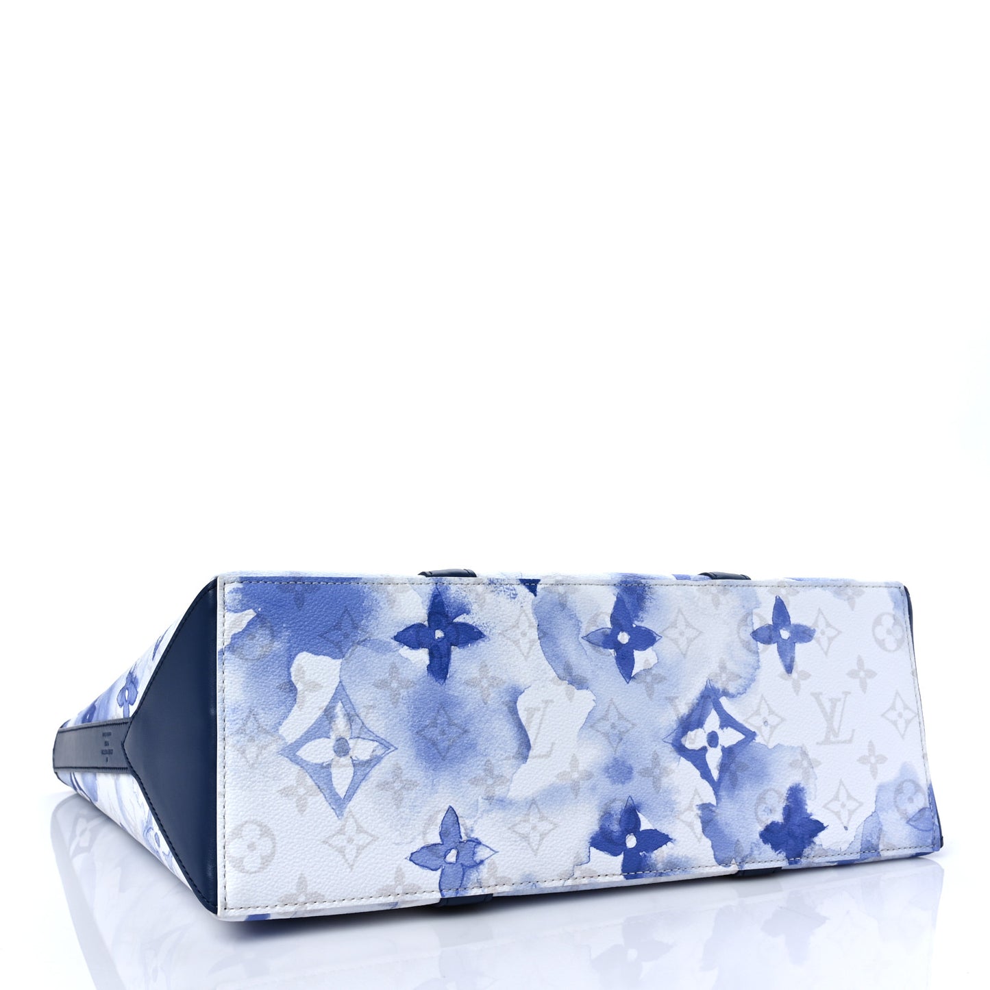 Monogram Watercolor Weekend Tote PM Blue
