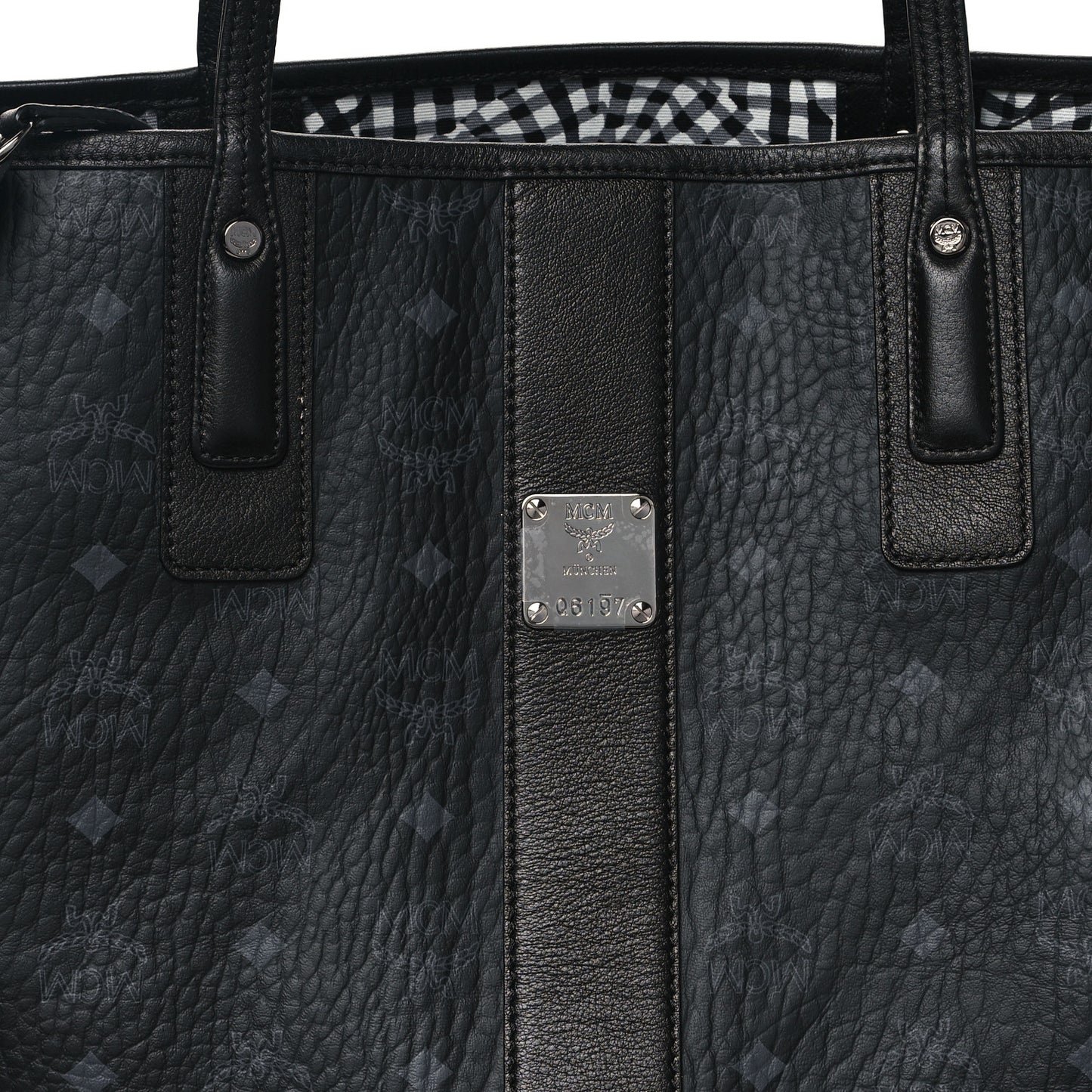 Visetos Large Liz Reversible Shopper Tote Black