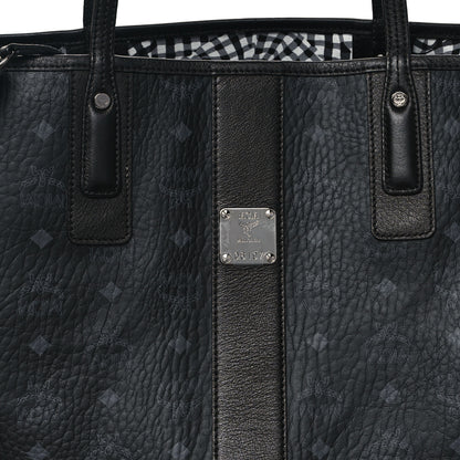 MCM Visetos Large Liz Reversible Shopper Tote Black 8 of 17