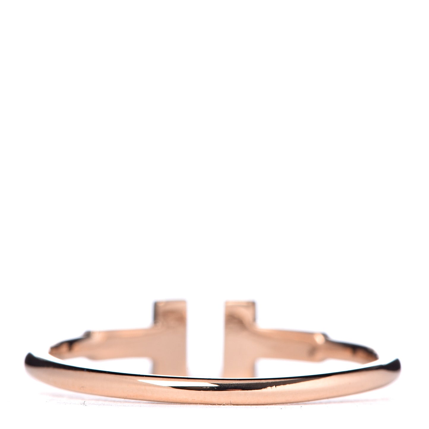 18K Rose Gold Diamond T Wire Ring 63 10.5