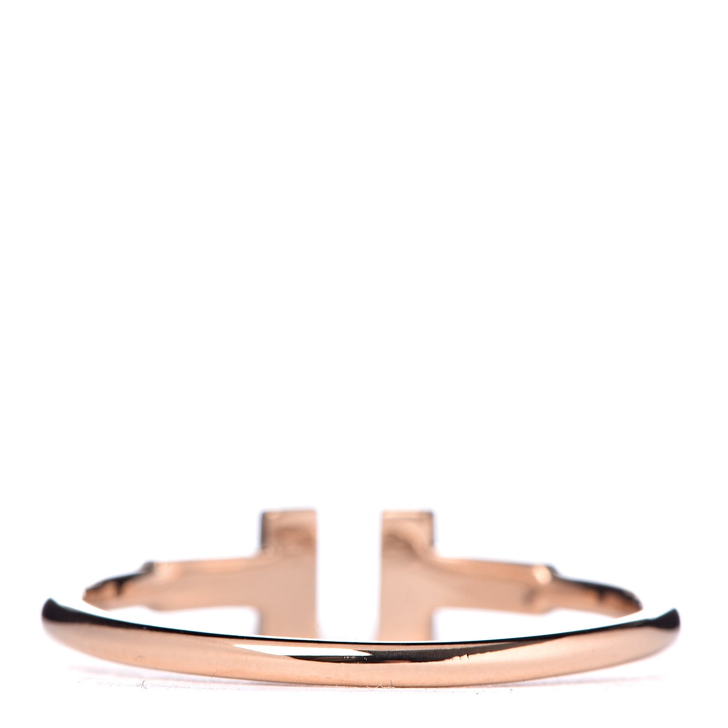 Tiffany 18K Rose Gold Diamond T Wire Ring 63 10.5 6 of 10
