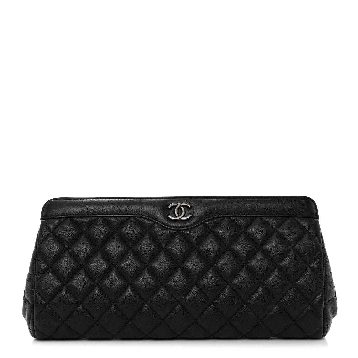 Chanel Lambskin Quilted Clutch Black 1 of 8